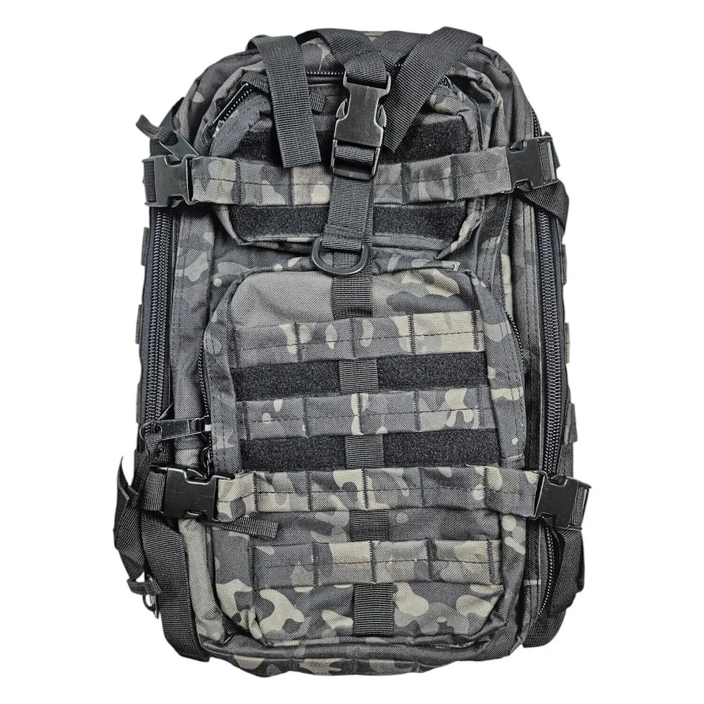 Assault Tactical Backpack 26L Rucksack Military Camo Black LQ08009C